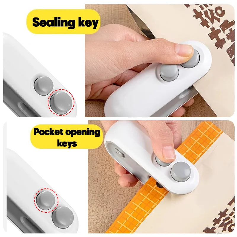 SnapSeal™ | 2-in-1 Rechargeable Mini Bag Sealer